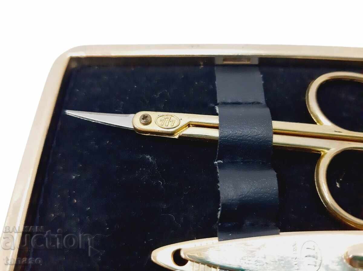 Retro travel manicure set with leather case - 5
