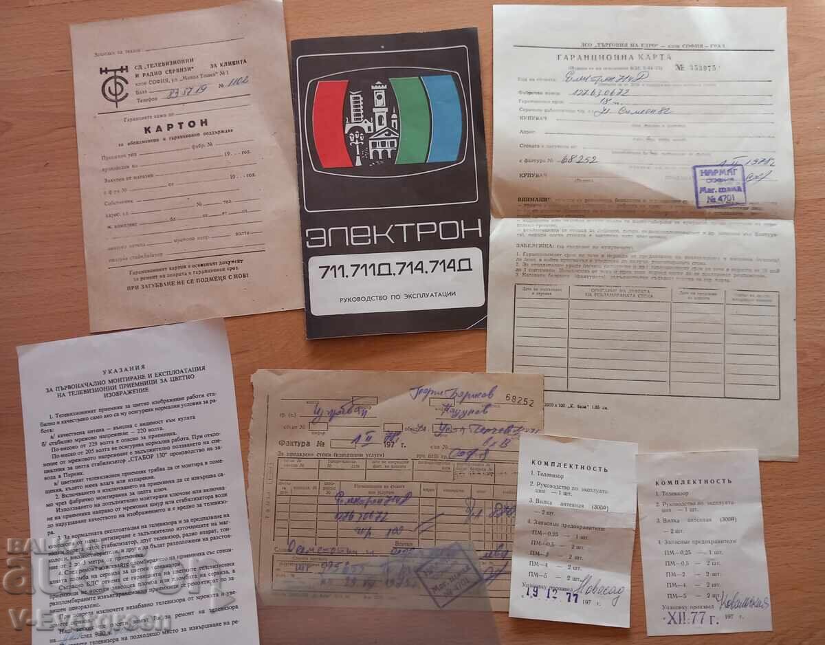 Documentație televizor Electron manual