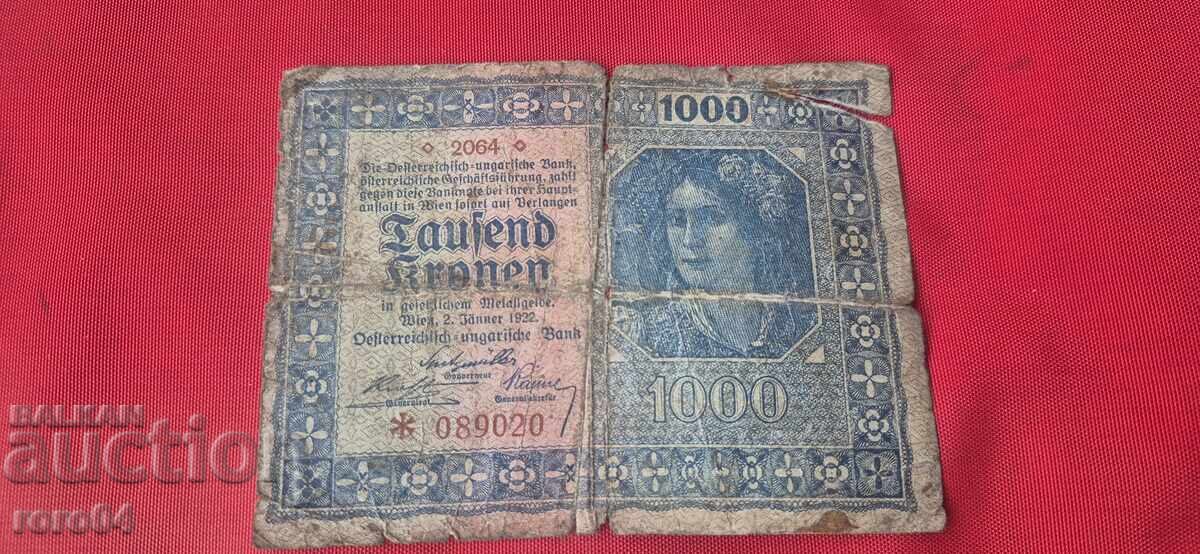 1000 COROANE 1922 cu preț € 0.01 | 0.02 BGN 1000 COROANE 1922 cu preț € 0.01 | 0.02 BGN