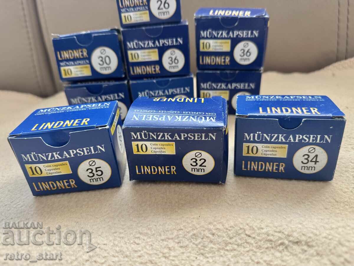 Capsule pentru monede, dimensiuni diferite, total 100 bucăți cu preț € 10.00 | 19.56 BGN