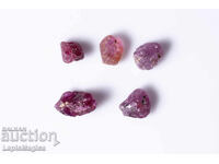 5 pieces raw Ruby crystals 3.97ct untreated