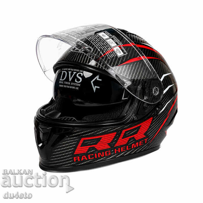 Аукцион Мото каска Dual Visor – Интегрална Racing каска за мотор атв