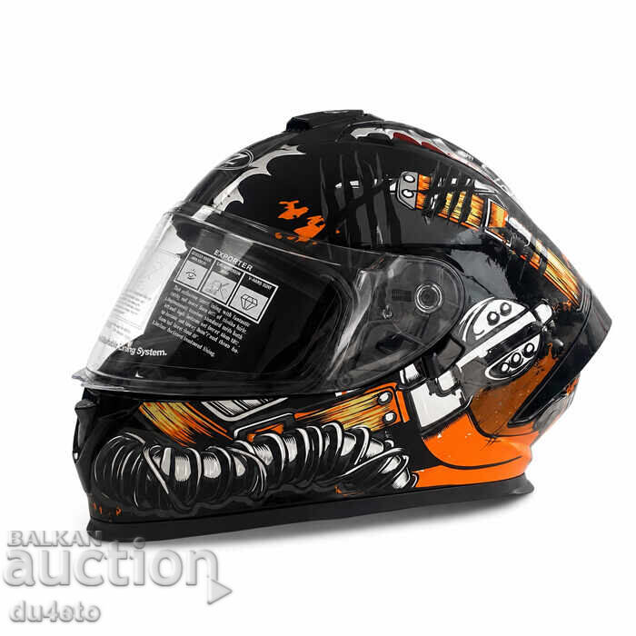 Мото каска Dual Visor – Интегрална Racing каска за мотор атв - 7