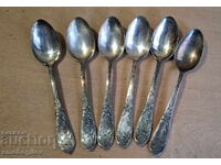 Vintage silver-plated spoons ZiSh MNTs 2-20 – 6 pieces