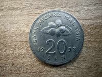 Malaezia - 20 sen (1993)
