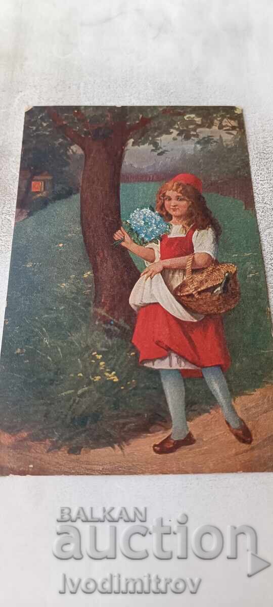 Carte poștală T. Kroj Piroska 1918 Comisia de cenzură