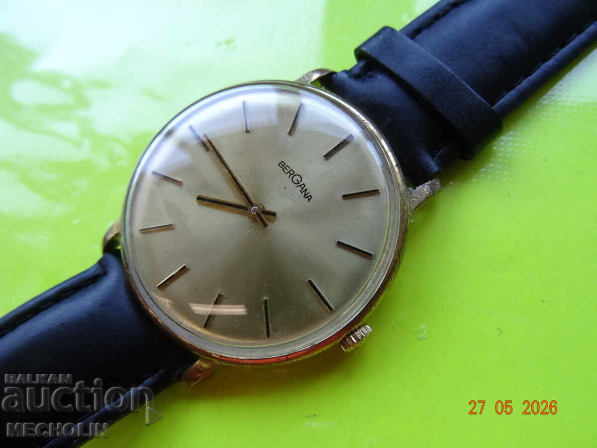 COLLECTIBLE BERGANA GOLD-PLATED WATCH