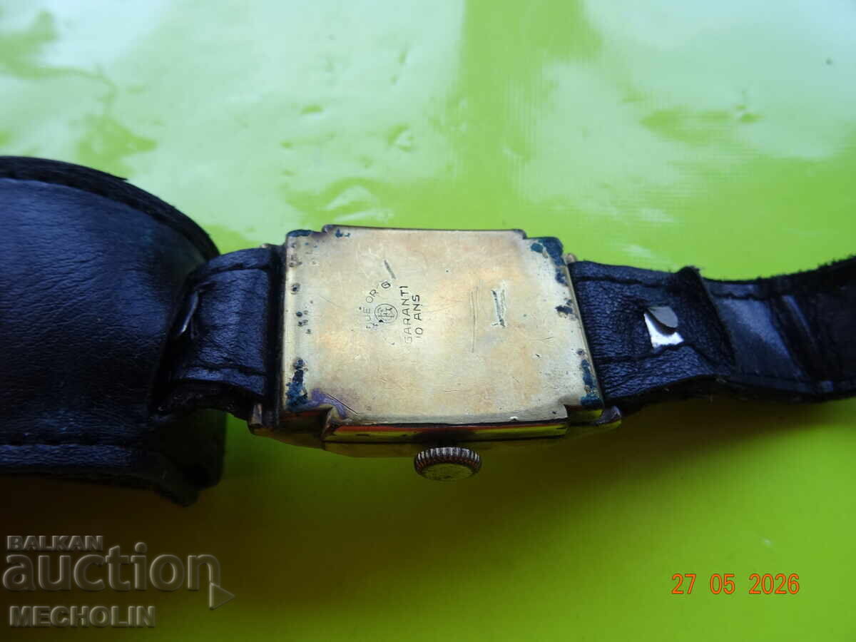 COLLECTIBLE WATCH CHROM ART DECO 1900 GOLD-PLATED - 6 COLLECTIBLE WATCH CHROM ART DECO 1900 GOLD-PLATED - 6