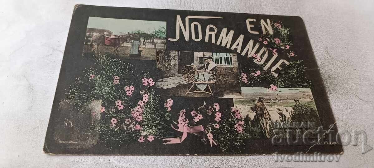 Carte poștală En NORMANDIE Colaj 1907