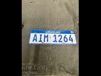 License plate from URUGUAY