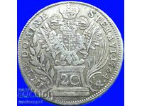 Austria 20 Kreuzer 1764 Franz Stefan Silver - RARE