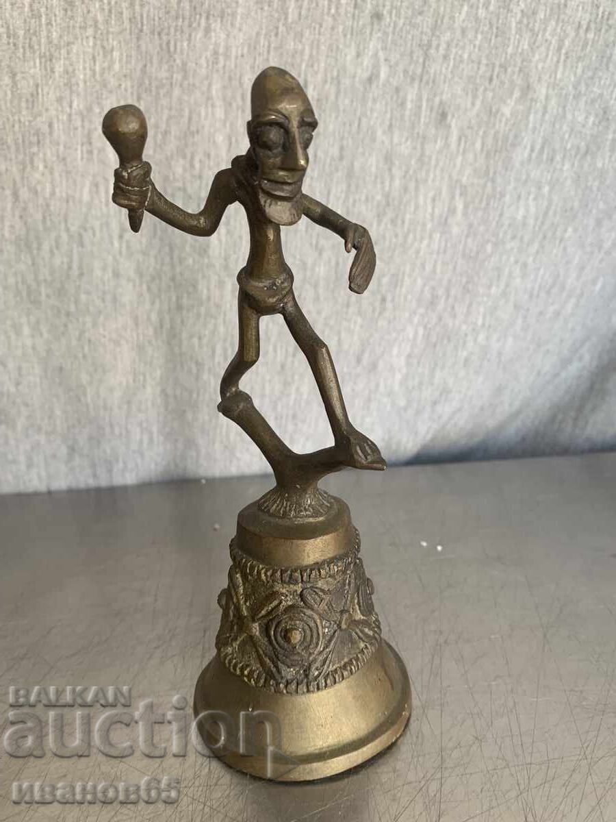figurină veche din bronz în formă de clopot - 5