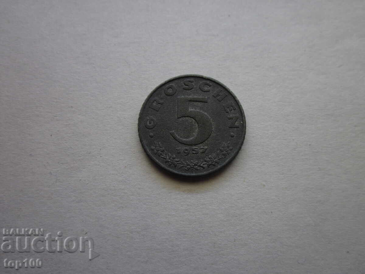 Δημοπρασία 5 GROSHA AVSTRIYA  1957g.   BZTS  !!!