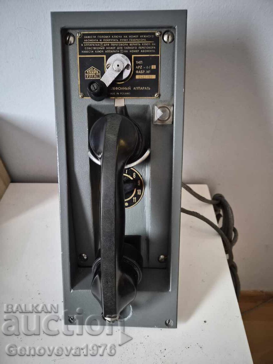 Telefon retro de navă TELOS APZ-6 din anii 1970-1980 Telefon retro de navă TELOS APZ-6 din anii 1970-1980