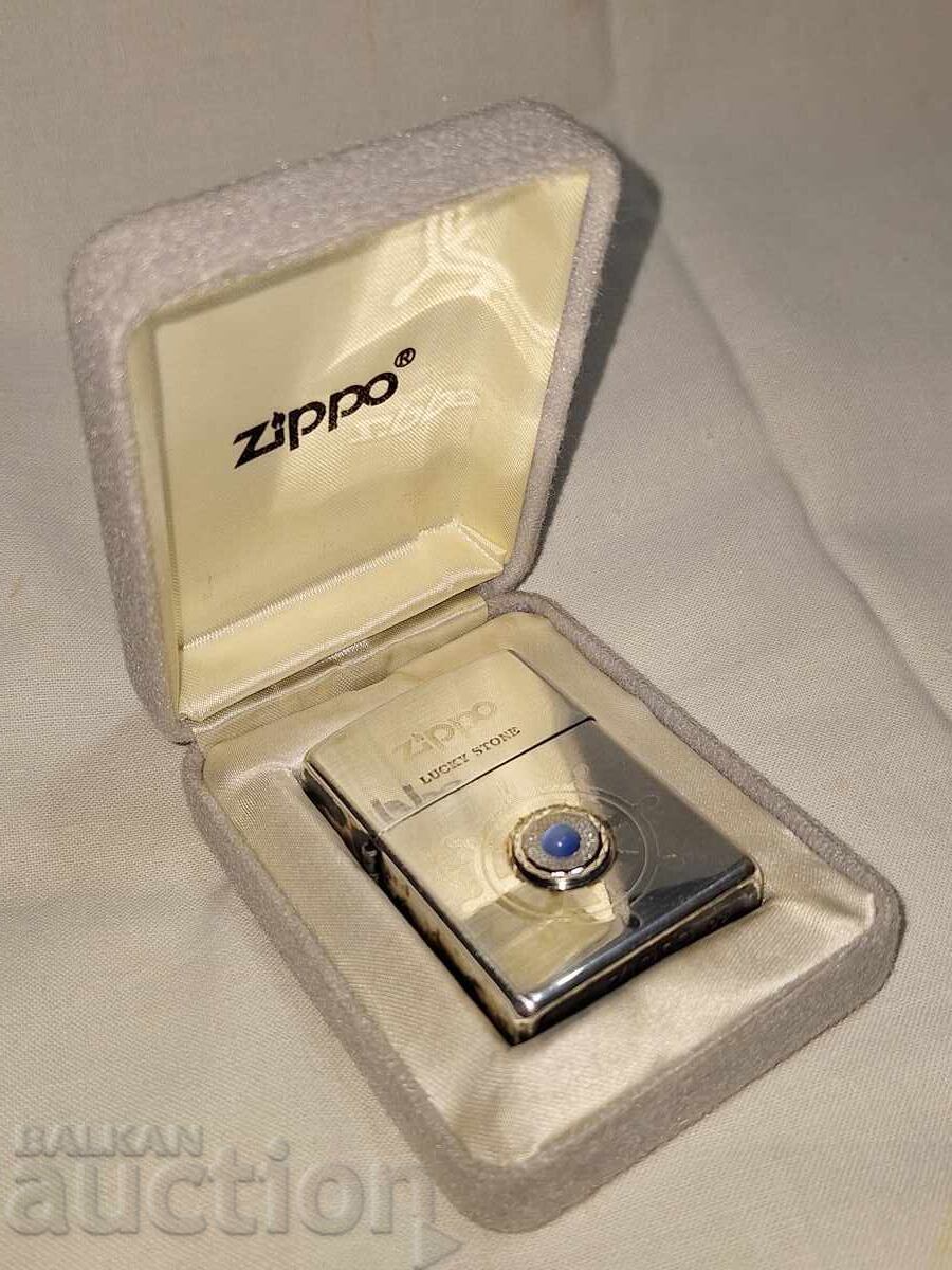 Vintage lighter--Zippo--Lucky stone--USA