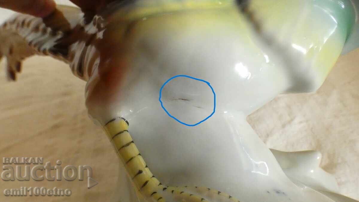 Figurină mare Fazan, porțelan bulgăresc vechi Izida - 5