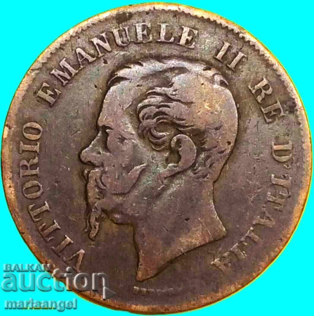 ΙΤΑΛΙΑ 1862 5 centesimi centesimi N - Naples