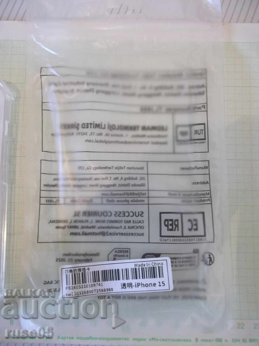 Livrarea Husă pentru telefon "iPhone 15" transparentă nouă