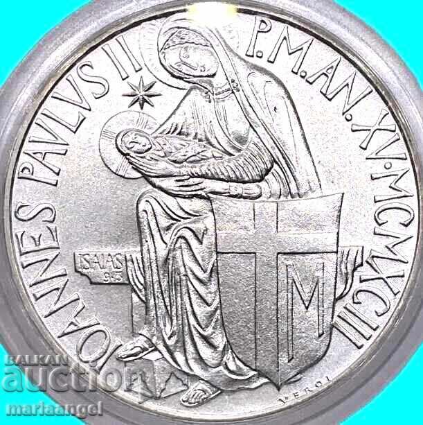 500 лири 1998 Ватикан сребро кутия сертификат UNC - 7