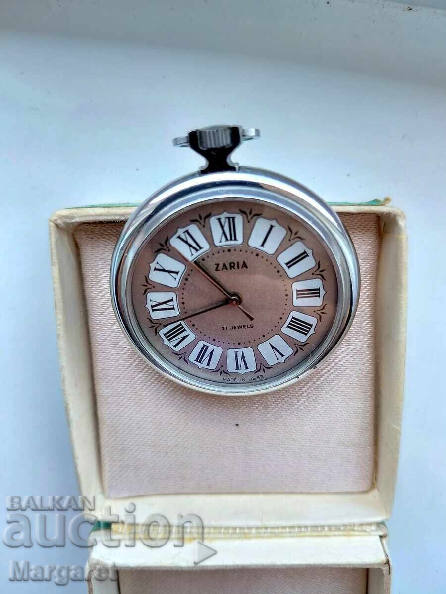 ZARIA ZARYA USSR pocket watch Brand new. BZT - 5