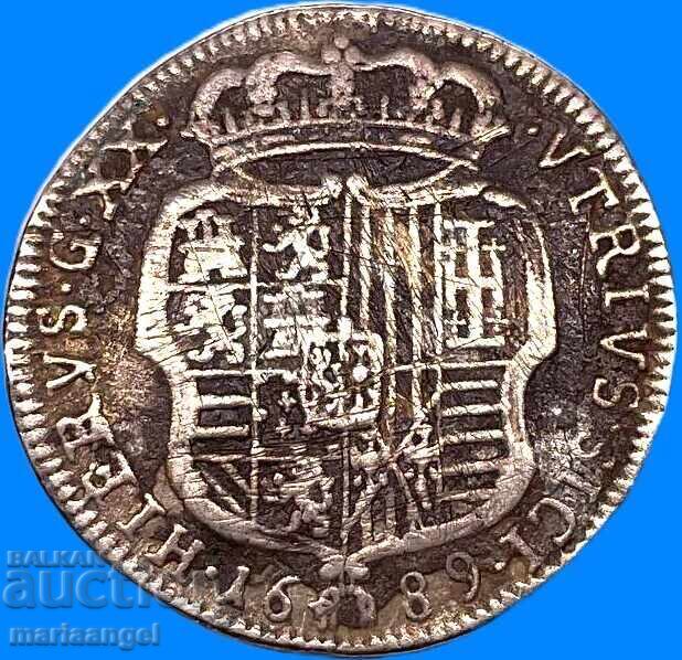 20 grana Tari 1689 Italia 4,75g Regatul Neapole și Spania - 6
