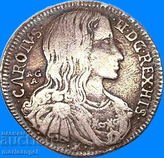 20 grana Tari 1689 Italia 4,75g Regatul Neapole și Spania