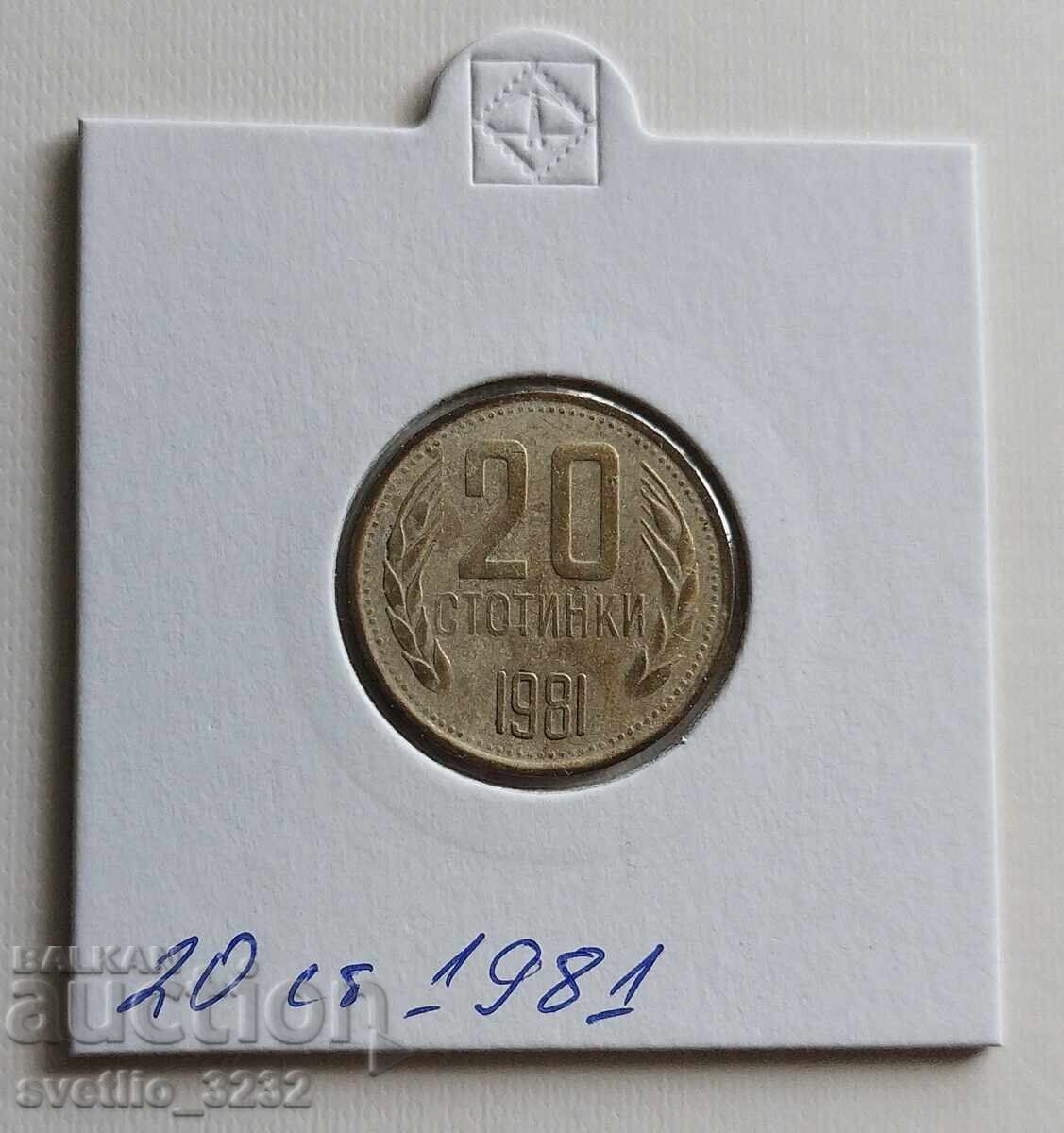 20 de cenți 1981