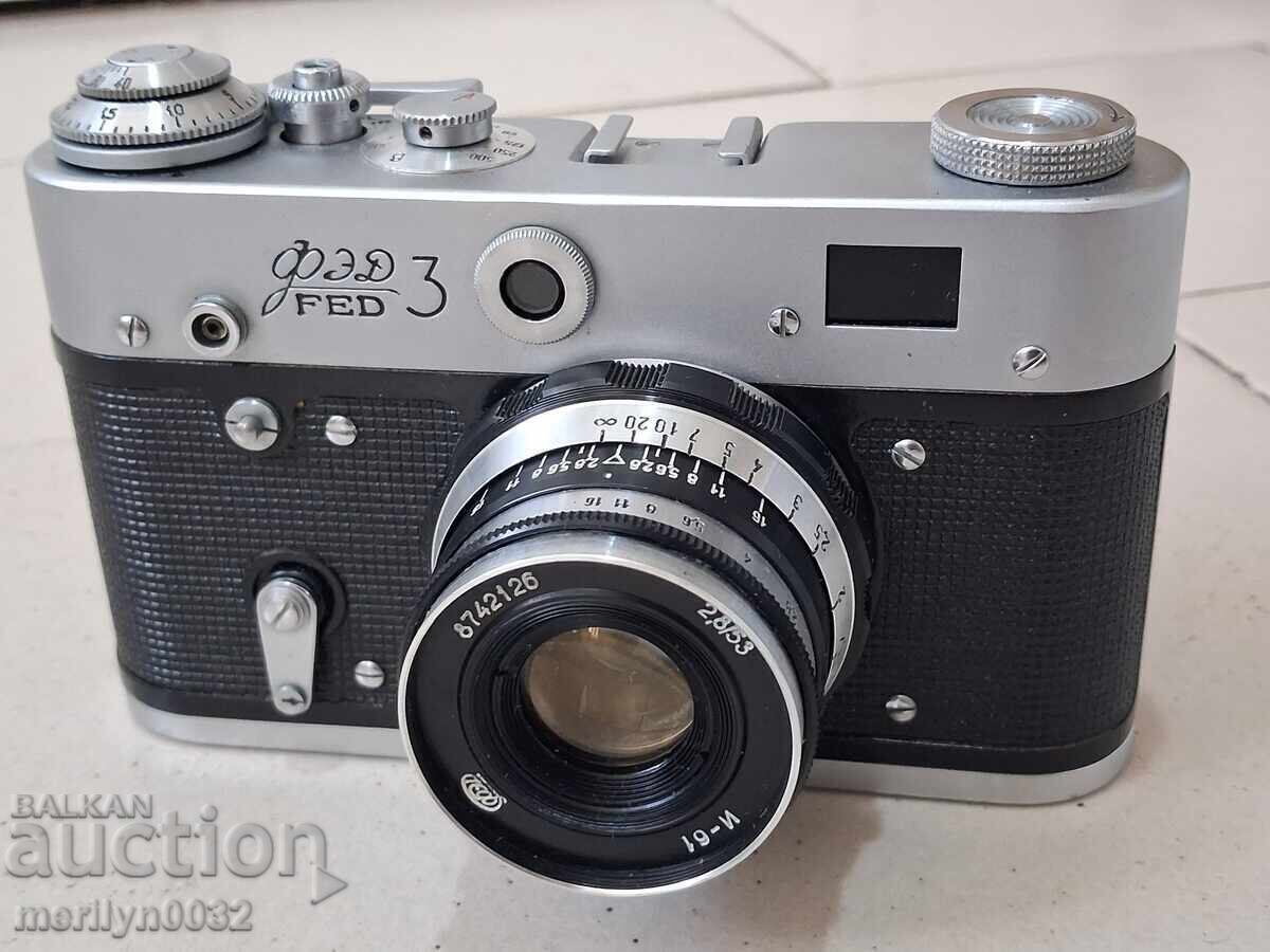 Licitație Aparat foto sovietic FED-3 URSS premiat MNO NOU-NOUȚ