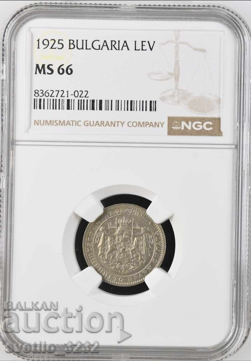 1 lev 1925 MS 66 NGC