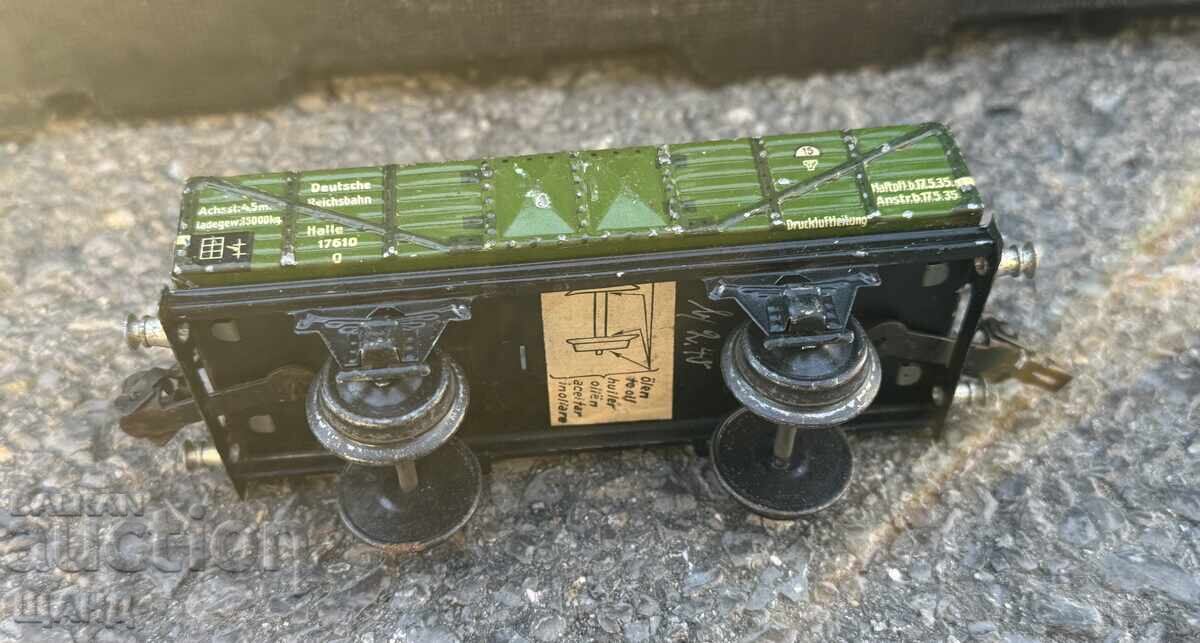 Livrarea MÄRKLIN Vagon de marfă vechi, jucărie metalică germană