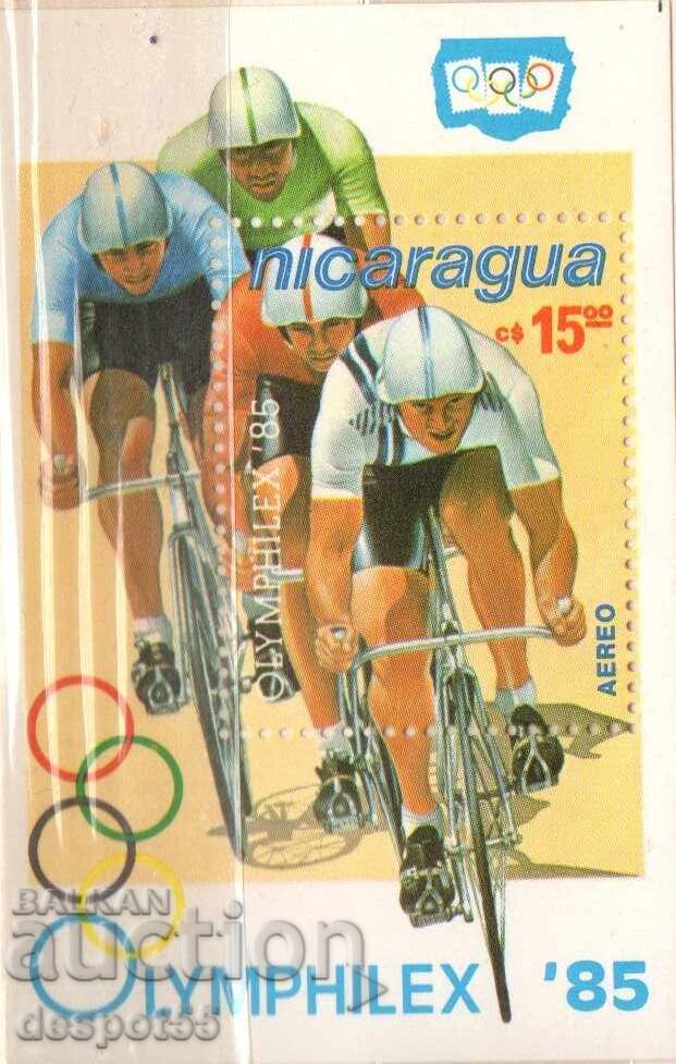 1985. Nicaragua. Expoziție filatelică OLYMPHILEX '85. Bloc 1985. Nicaragua. Expoziție filatelică OLYMPHILEX '85. Bloc