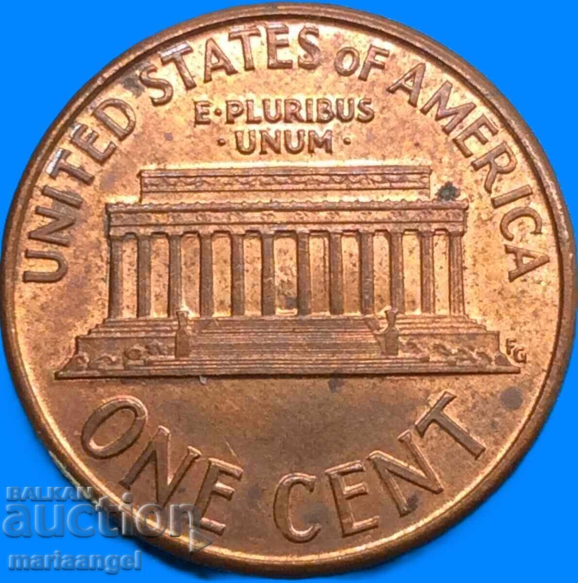 Delivery of 1 cent 1990 USA President Lincoln