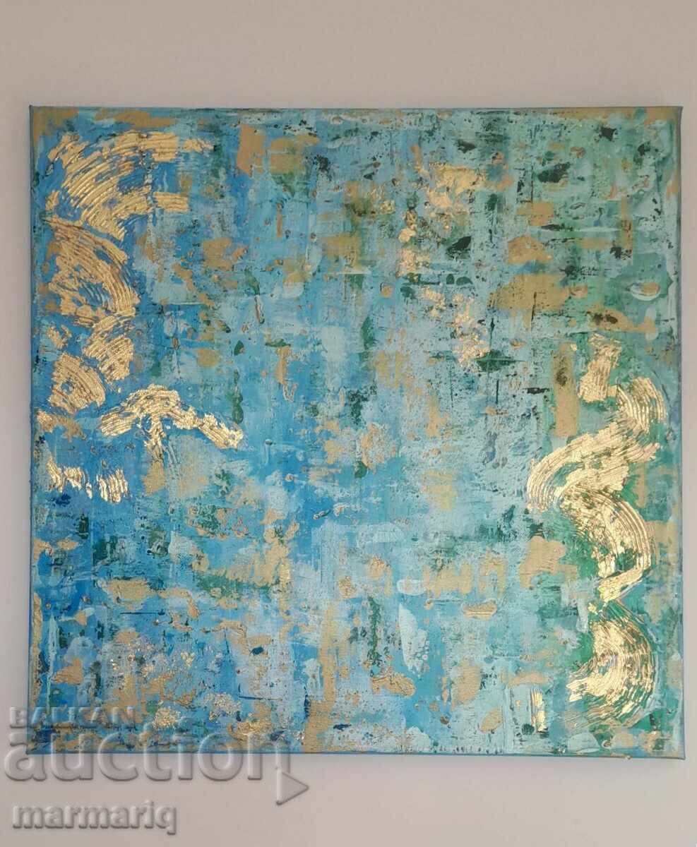 Licitație Tablou abstract, acril 50x50 cm, decor modern stilat