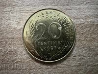 Франция - 20 сантима (1997)