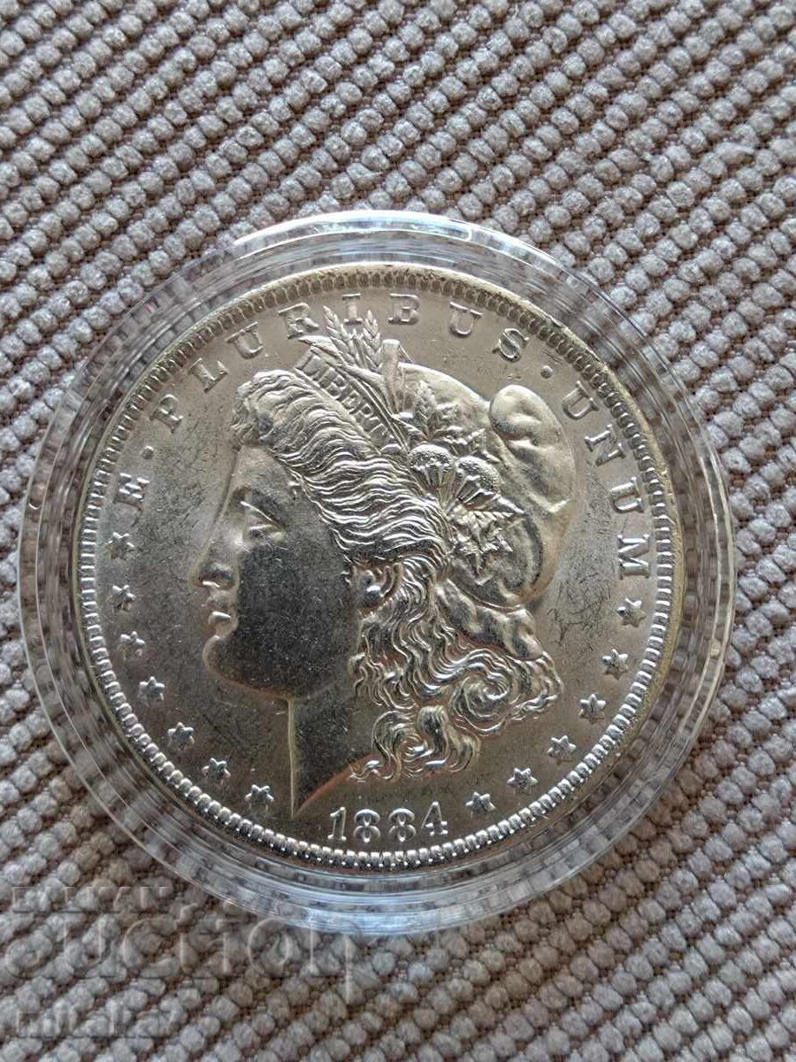 1 dollar 1884-O, USA with price € 104.00 | 203.41 BGN
