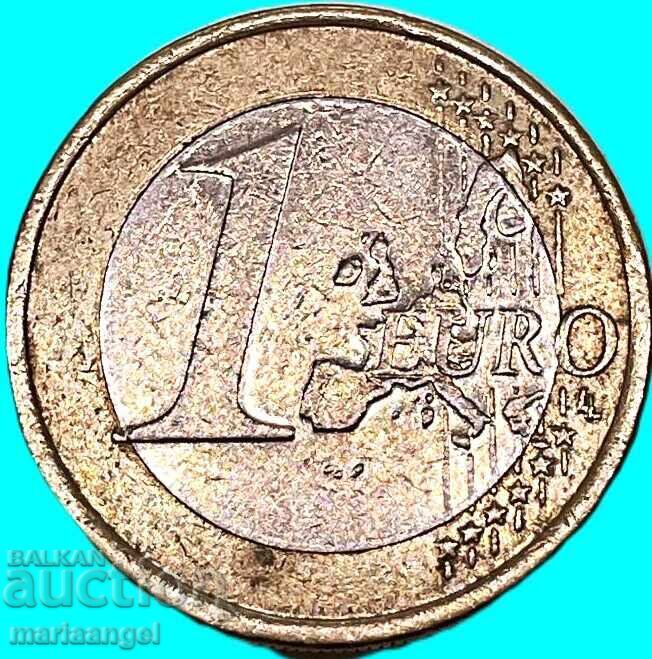 1 euro 2002 Germany F bimetallic with price € 1.98 | 3.87 BGN