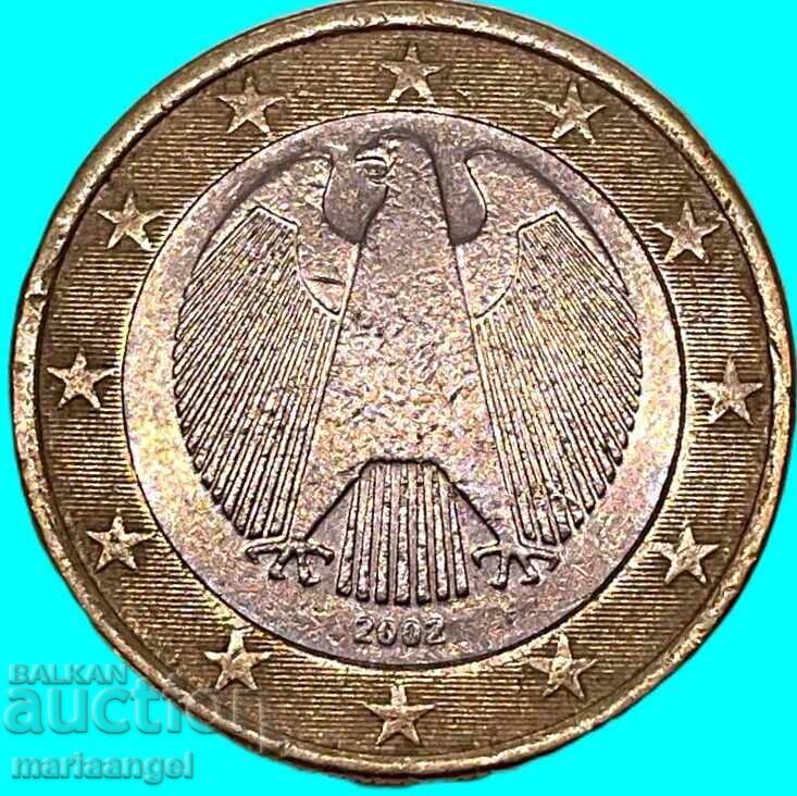 1 euro 2002 Germany F bimetallic