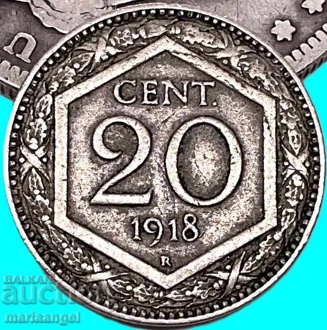 20 centesimi 1918 Italy - 6