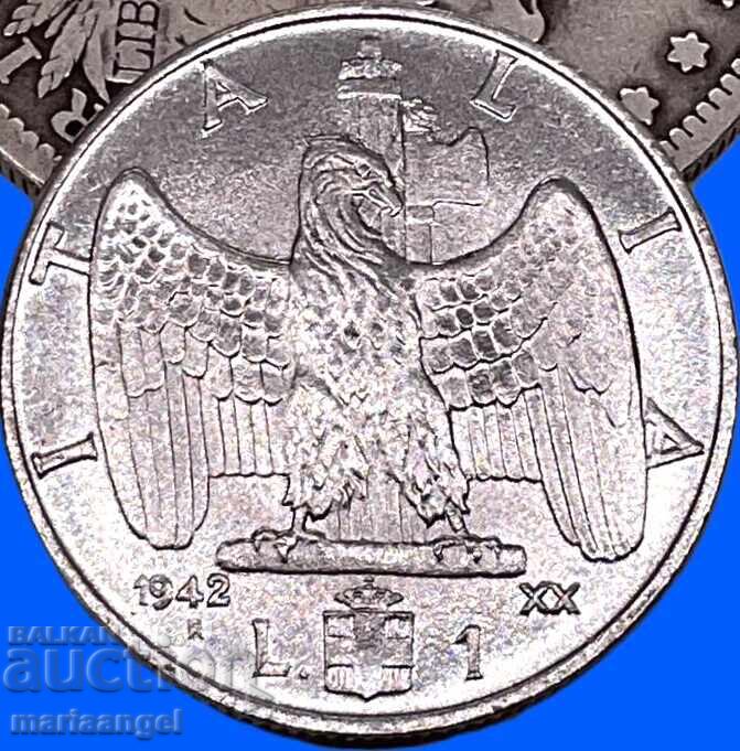 Δημοπρασία 1 Λίρα 1942 Ιταλία Βίκτωρ Εμμανουήλ Γ' Φασιστικός Αετός Δημοπρασία 1 Λίρα 1942 Ιταλία Βίκτωρ Εμμανουήλ Γ' Φασιστικός Αετός