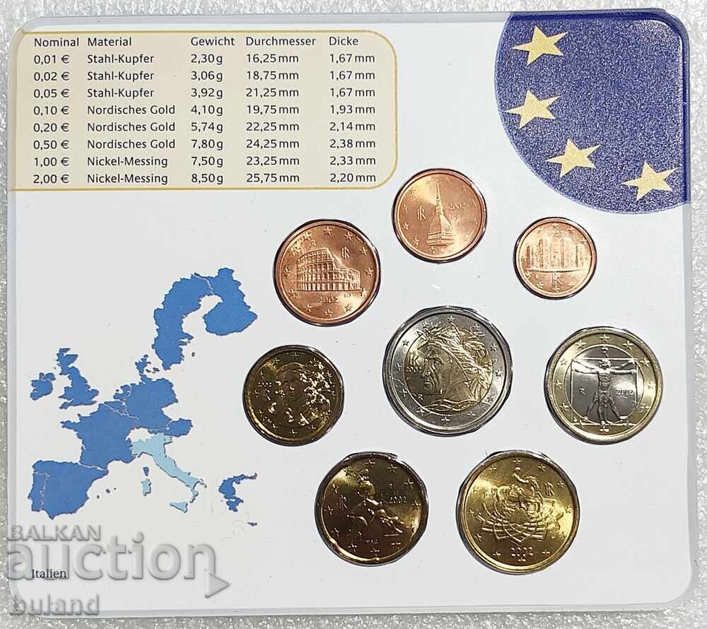Ιταλία UNC ΣΕΤ Ευρώ 2002 από 1 Λεπτό έως 2 Ευρώ με τιμή € 15.00 | 29.34 BGN