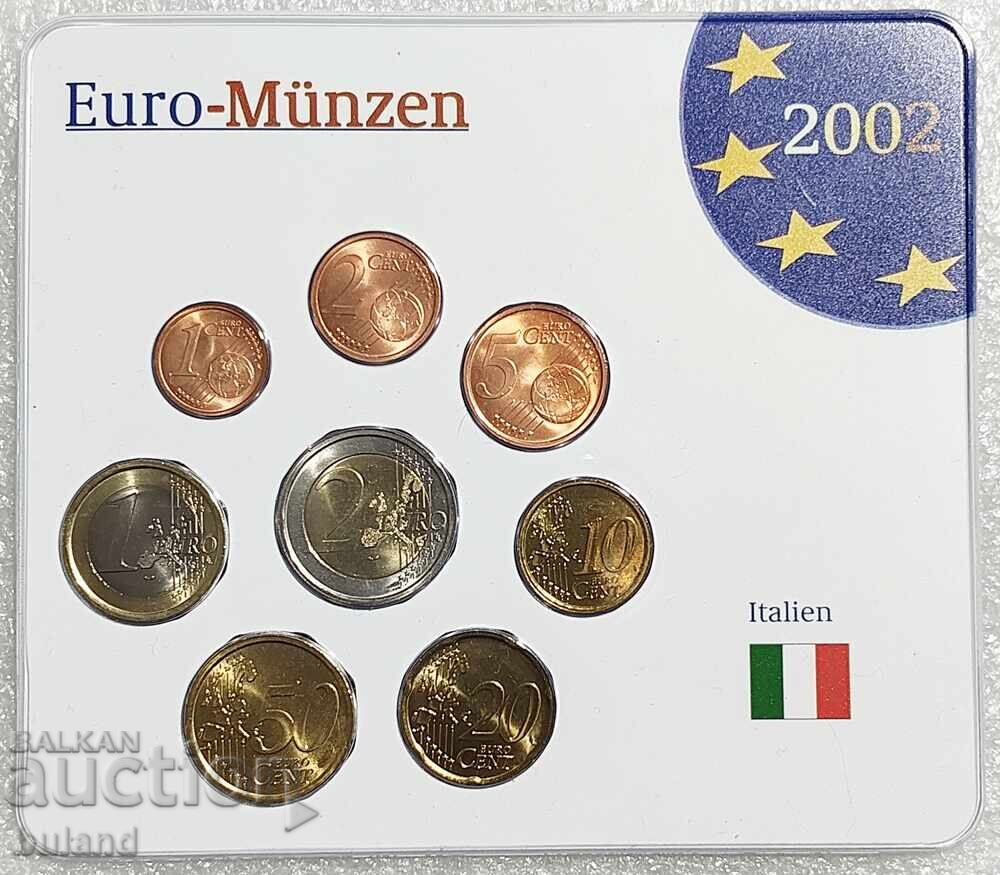 Ιταλία UNC ΣΕΤ Ευρώ 2002 από 1 Λεπτό έως 2 Ευρώ
