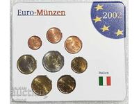 Италия UNC СЕТ Евромонети 2002 от 1 Цент до 2 Евро Euro