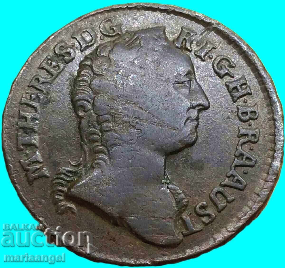 Livrarea 1 kreuzer 1763 Austria M.Theresa K - Fruhwald 12.46g Livrarea 1 kreuzer 1763 Austria M.Theresa K - Fruhwald 12.46g