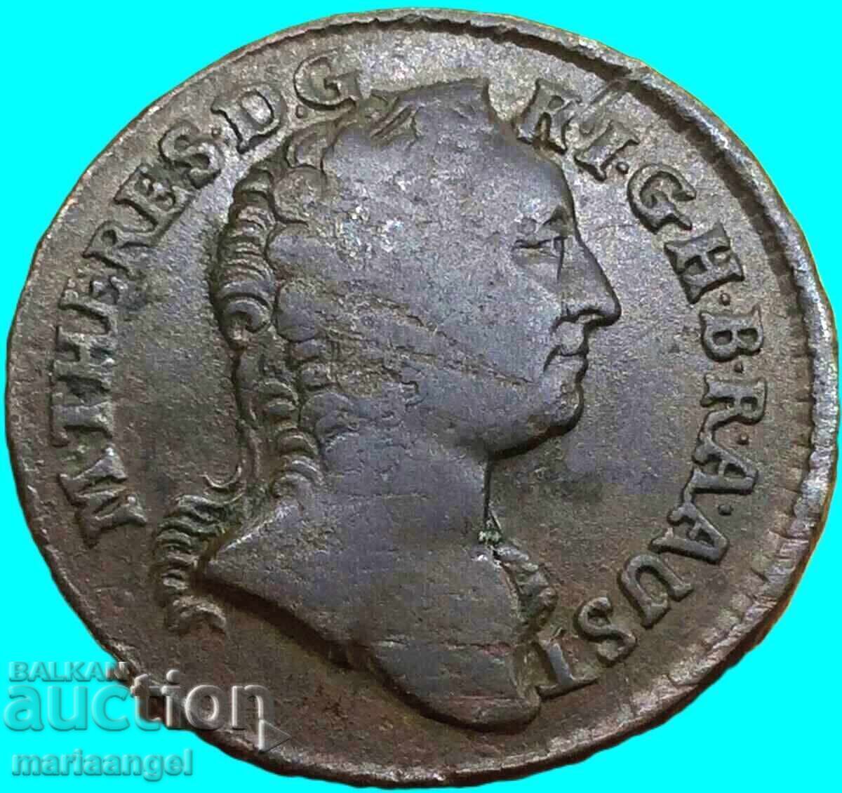 Livrarea 1 kreuzer 1763 Austria M.Theresa K - Fruhwald 12.46g