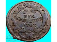 1 kreuzer 1763 Austria M.Theresa K - Fruhwald 12.46g