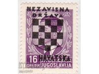 Κροατία-1941-Β' Παγκ. Πόλεμος-Επιστολικό δελτάριο με κρατικό εθνόσημο + κείμενο, MLH