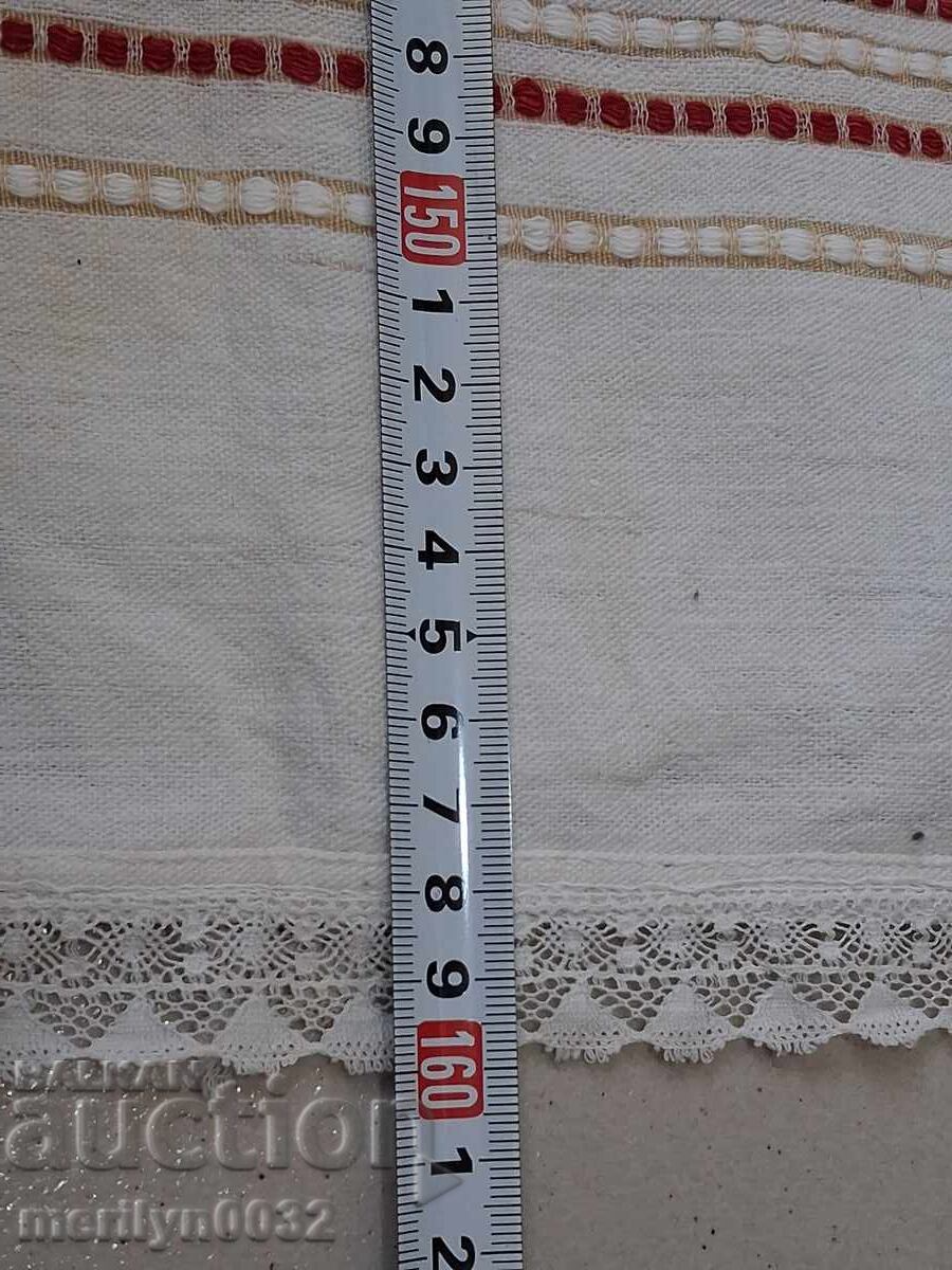 Licitație Broderie veche kenar din pânză țesută manual Licitație Broderie veche kenar din pânză țesută manual