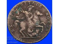 4 soldi 1814 Genoese Republic Italy silver