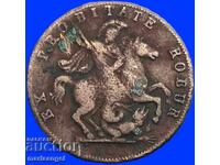 4 soldi 1814 Genoese Republic Italy silver