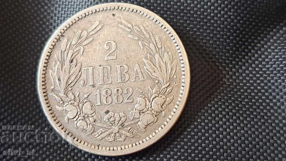 Monedă 2 lei 1882 g Monedă 2 lei 1882 g